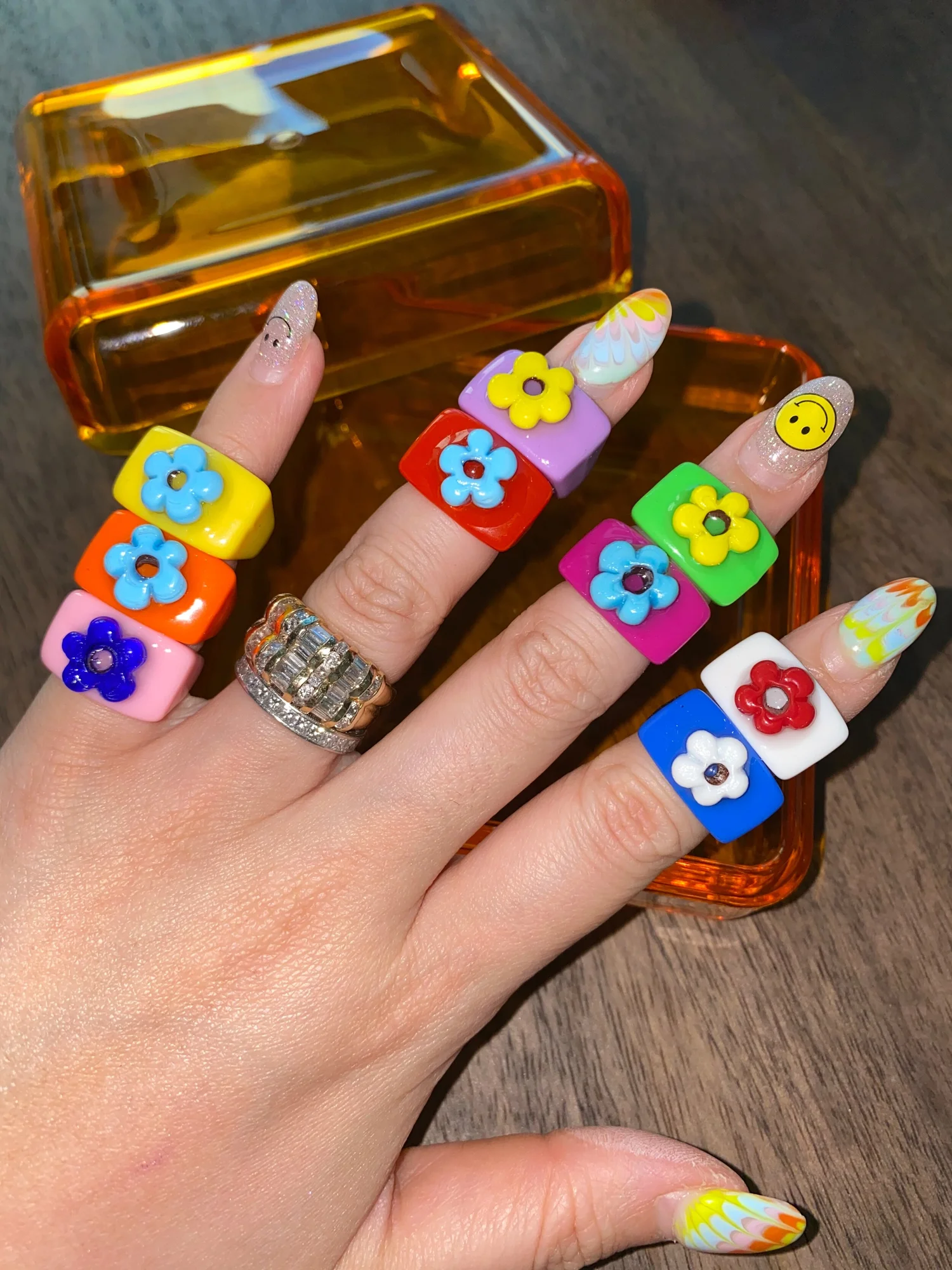 Wild flowers ミニマル オーバル リング [l+l] WILD WILDFLOWER PINKY PROMISE RING • CUSTOMIZABLE! — N O T T E